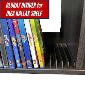 Bluray Shelf Divider for IKEA KALLAX shelf display | Fits perfectly as a 20-slot Bluray divider or stand for your Kallax cubbies!