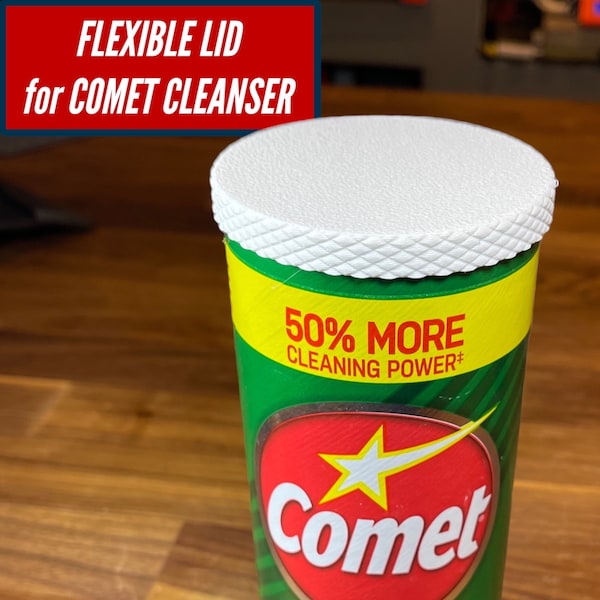 FLEXIBLE Lid for Comet Cleanser | Fits snugly on powder cleanser can | Cover for Comet cans