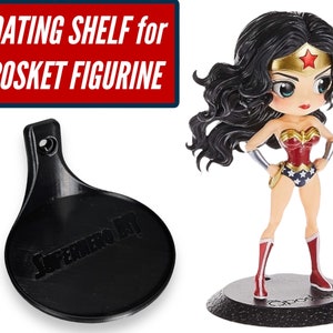 Superhero DIY® Floating Shelves for Q posket | Out of box shelves for Q posket figurine | Comes with Command strips or screws!