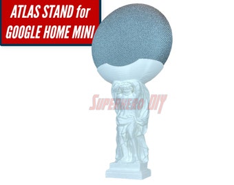 Atlas Google Nest Mini Stand | Atlas Holding up the Google Home Mini Smart Speaker Stand