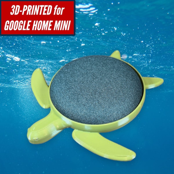 Sea Turtle Base for Google Nest Mini Smart Speaker | Cute Turtle Stand for Google Home Mini Holder | Turtle Google Home Mini Stand