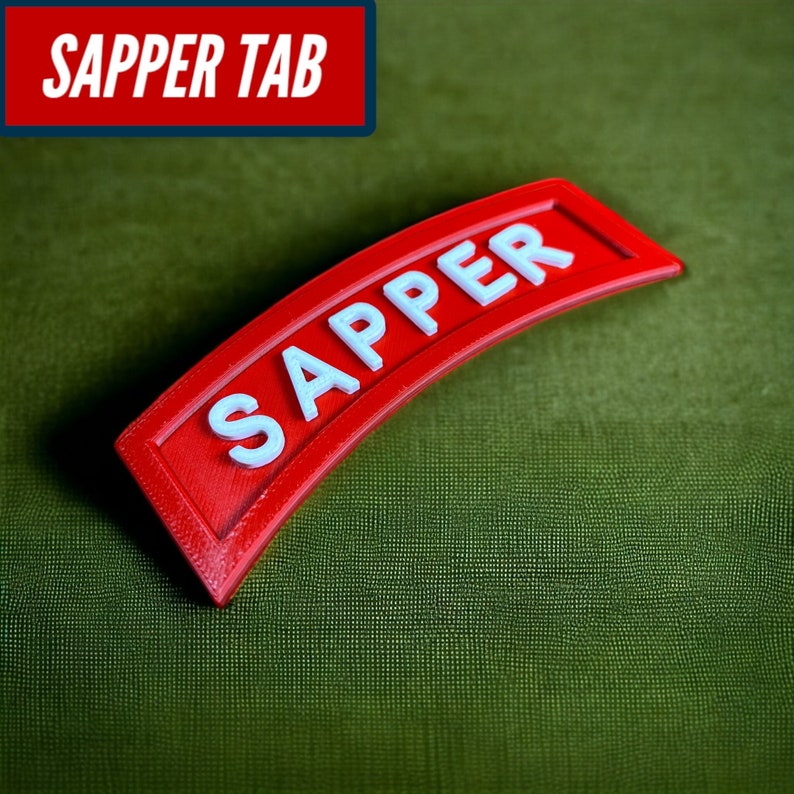 Sapper Tab | 3d-printed Sapper Combat Engineer Tab | Multiple Sizes ...