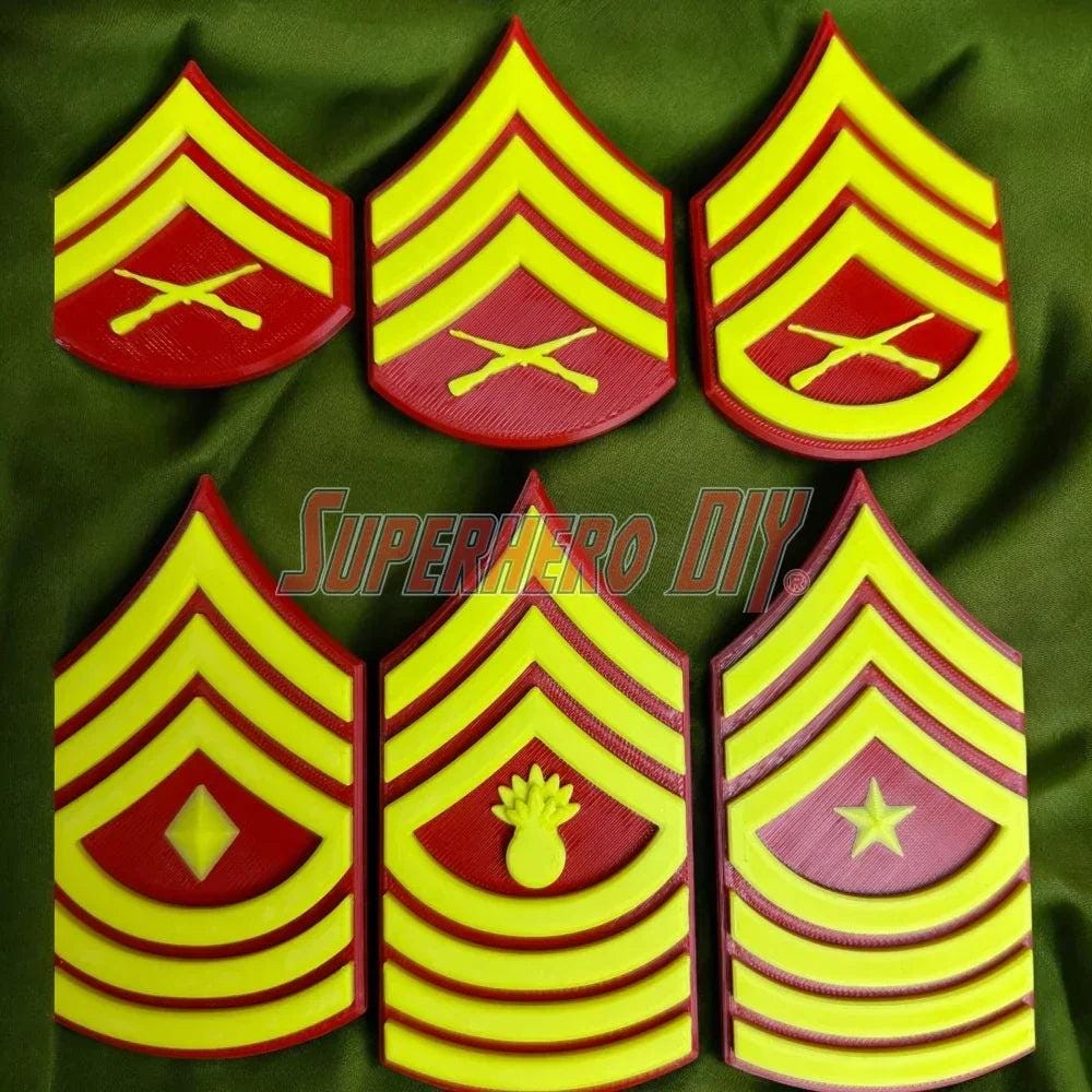 USMC Enlisted Rank Insignia | NCO & SNCO Rank Display | Marine Corps ...