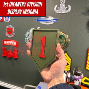 1st Infantry Division Display Insignia | Big Red One | Multiple sizes