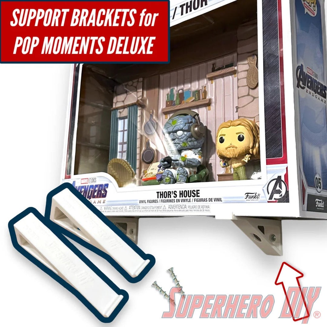Pop Brackets Support Brackets for Funko Pop! Moments Deluxe | Pair for Wall-mounting ...