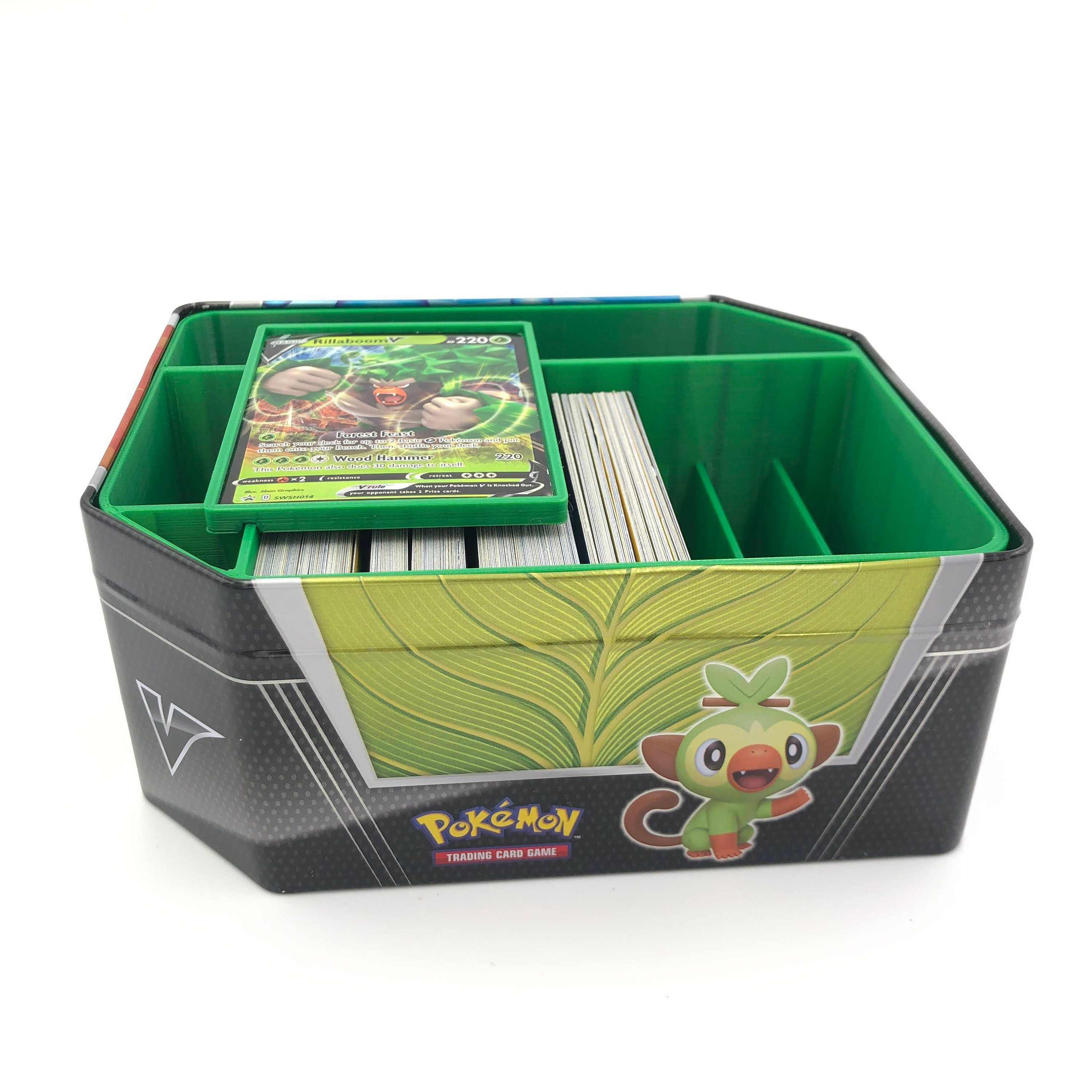 Card Storage Organizer Compatible with Pokemon TCG Galar Partner Rillaboom V Tin