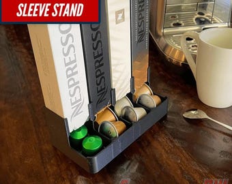 Coffee Pod Sleeve Holder for Nespresso | Multiple Sizes & Colors | Coffee Pod Dispenser Tray | Nespresso Capsule Organizer Stand