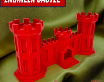Corps Castle 3D-Printed | Combat Engineer Army Corps of Engineers Logo Castle