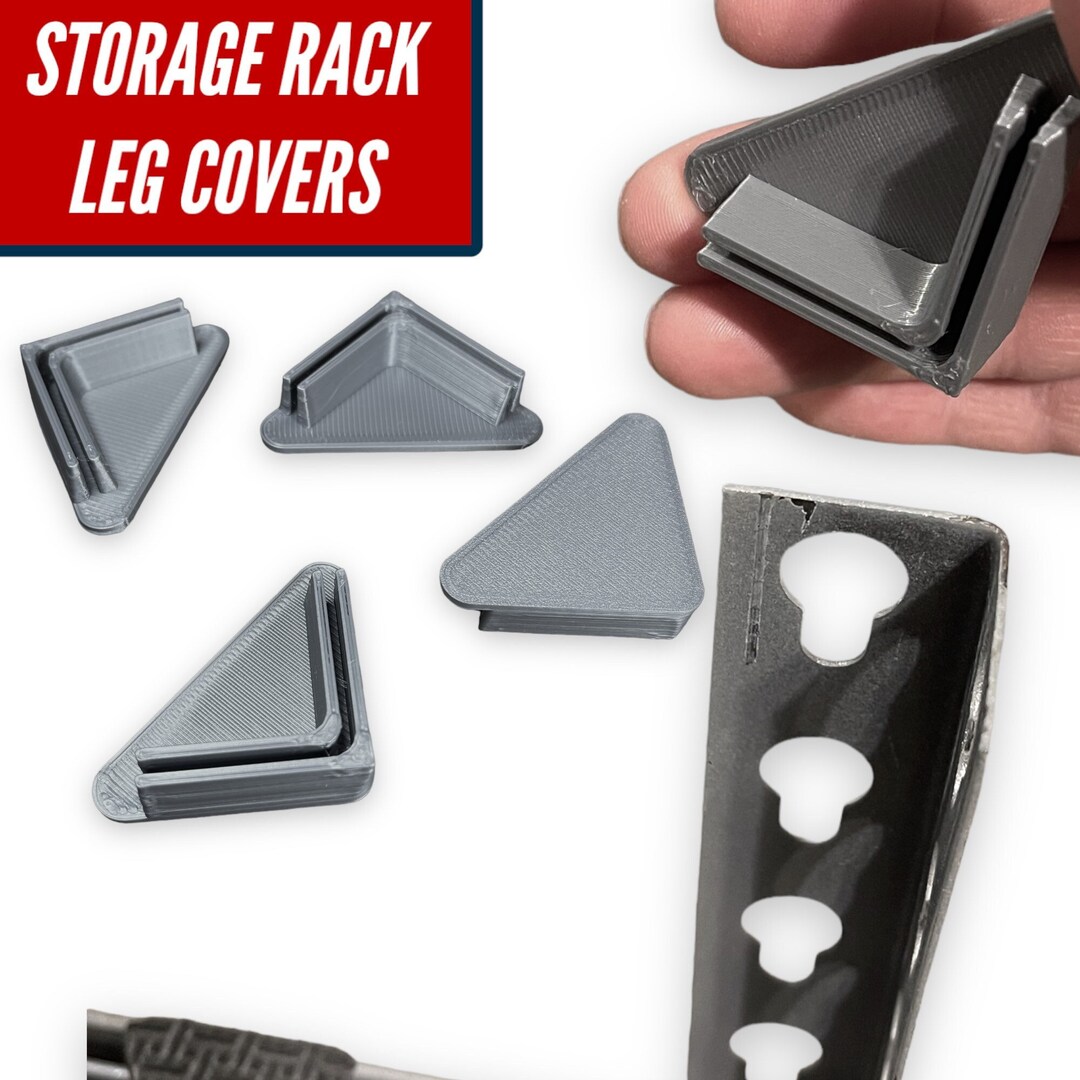 Rack Leg Covers for Lshape Storage Shelf Legs Openended L Design Fits