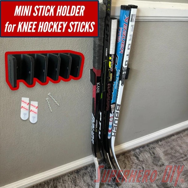 MINI Stick Holder Wall Mount for Knee Hockey Sticks