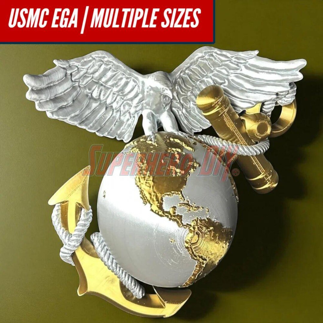 Ega R 3D Marine Corps EGA Insignia | Wall-mountable | Multiple Sizes - Etsy