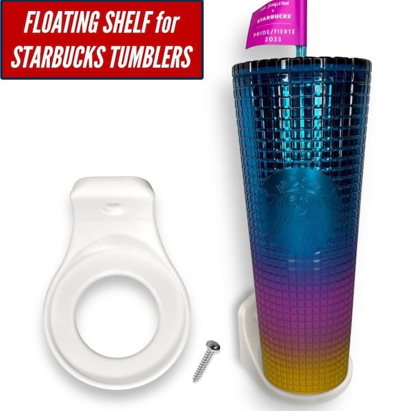 Floating Shelf for Starbucks Tumblers | Fits Tumblers and other large water bottles