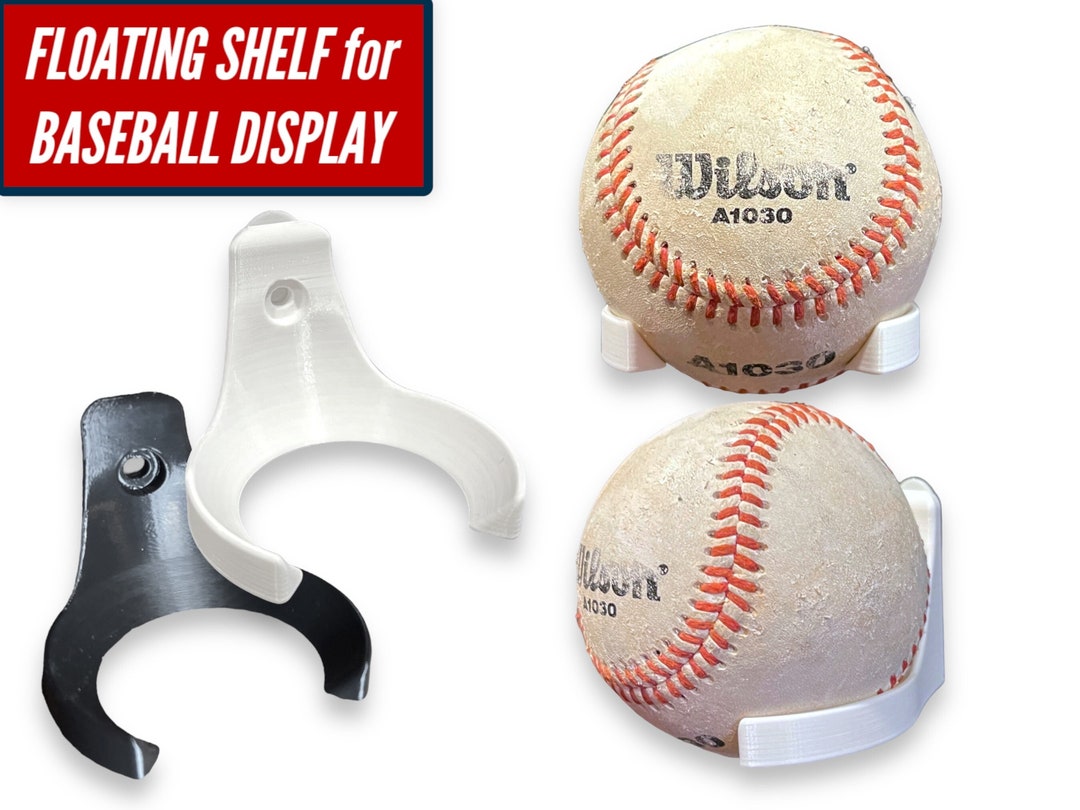 Baseball Holder Wall Mount | Floating Shelf for Baseball Display - Etsy