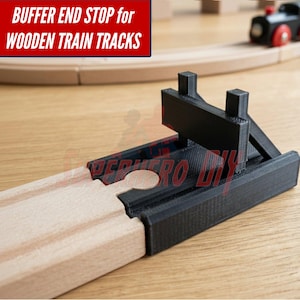 Buffer Stop End Track for Wooden Train Sets | Compatible with BRIO & Thomas Trains