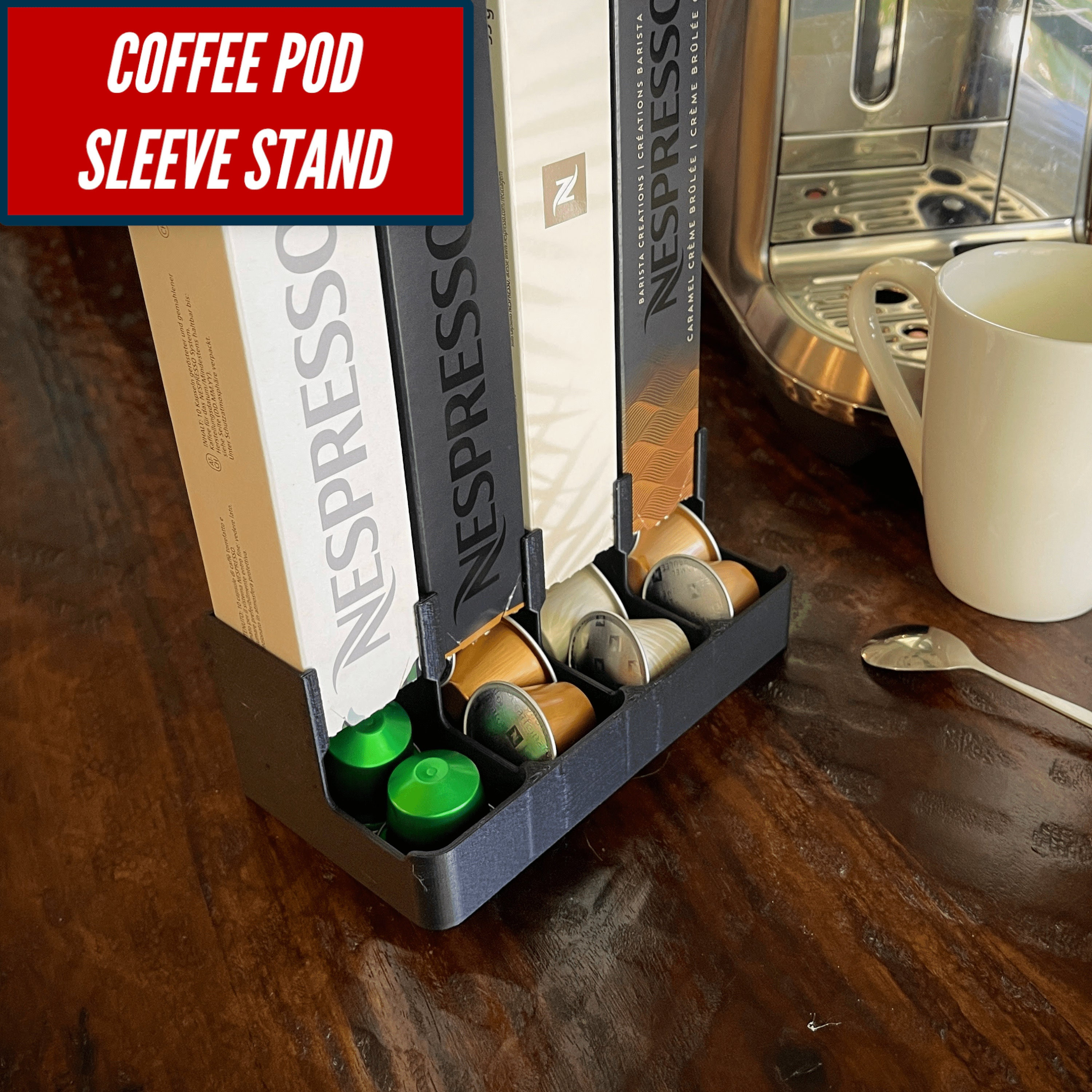 Kitchen Countertop Metal Gold Coffee Capsule Display Stand Supports Storage  Rack Organizer Nespresso Coffee Pod Capsule Holder - China Coffee Capsule  Holder and Coffee Pod Holder price