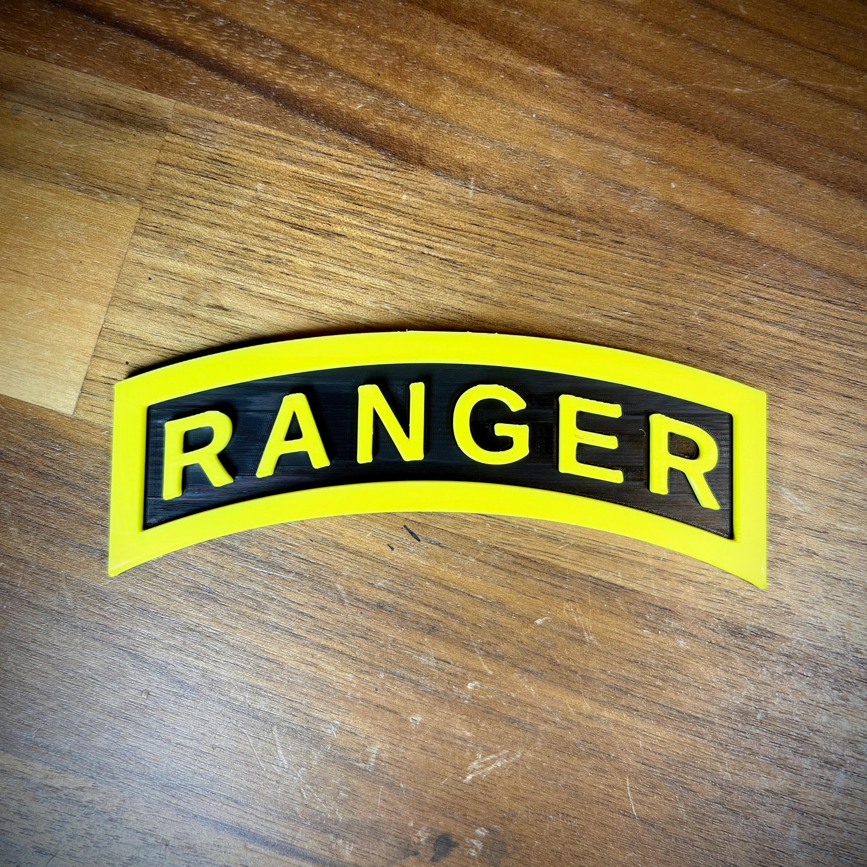 Custom Ranger Tabs Customizable 3d-printed Army Ranger Tab – Multiple Sizes (3-10 Inches ...