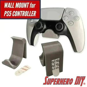 Wall Mount for PS5 Controller | PlayStation DualSense Controller Wall Mount | Includes Command Strip for Controller Stand