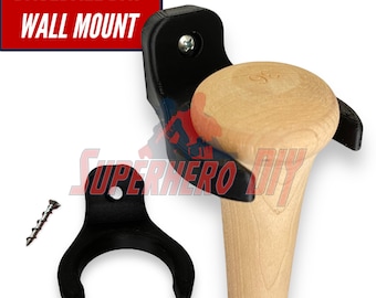 Baseball Bat Holder Wall Mount | Floating Shelf for Baseball Bat Storage or Display