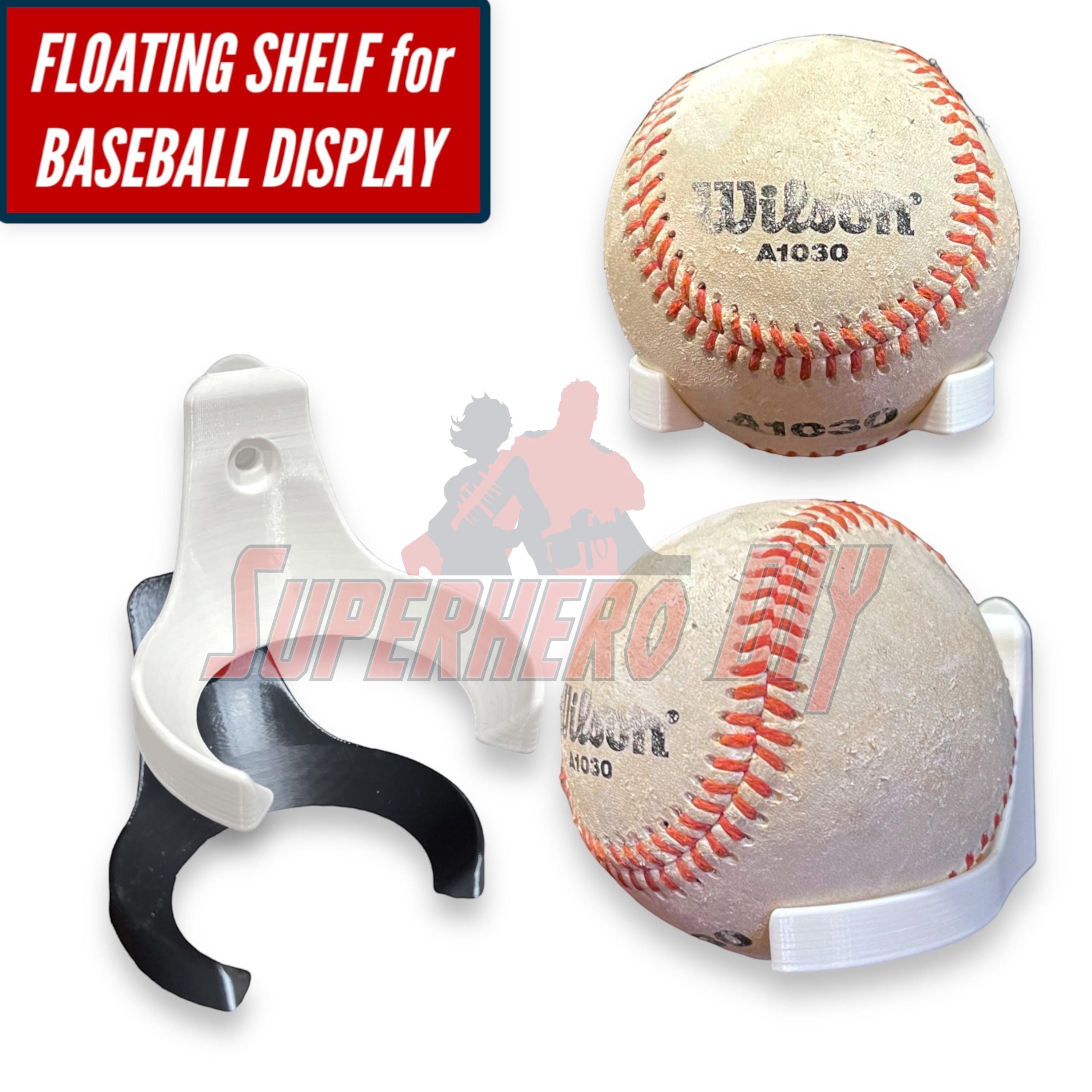 Baseball Holder Wall Mount Floating Shelf for Baseball Display