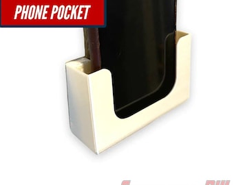 Potty Pocket Phone Holder | Wall Mounted Phone Bracket for when you're taking care of business! Comes with Command strips!
