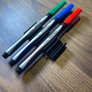 Marker Holder for Sharpie FINE Permanent Markers | Side Mount 4 or 8 FINE Sharpie pens | Simple marker organizer