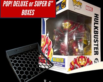 Floating Shelves for Funko Pop! DELUXE Box or Super 6-INCH fits 6.5W X 5.5D | Fits Soft Plastic Box Cases/Protectors