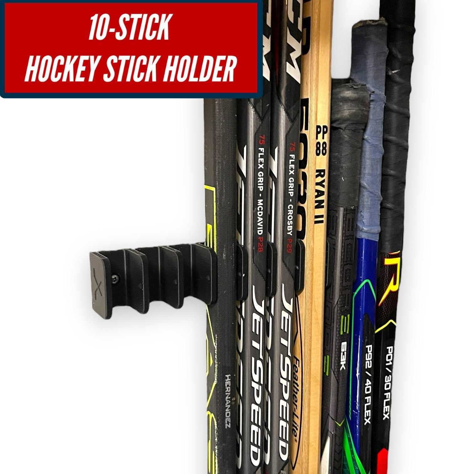 Mini Stick Wall Rack 7 Stick Wall Rack 7-Hockey Stick Wall Mount Holder - Universal ...