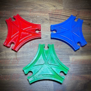3-WAY Triangle Junction Track piece compatible with Brio or Wooden Train Track | Y Junction | 3D-printed for Wooden Train Set
