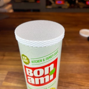 FLEXIBLE Bon Ami Cleanser Lid | Fits snugly on powder cleanser can | Cover for Bon Ami cans