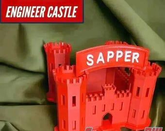 Engineer Corps Castle display | Includes SAPPER tab | 4-sided