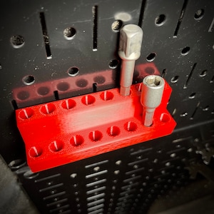 Hex Bit holder for Wall Control Pegboard | Wall Control bit organizer for metal pegboard