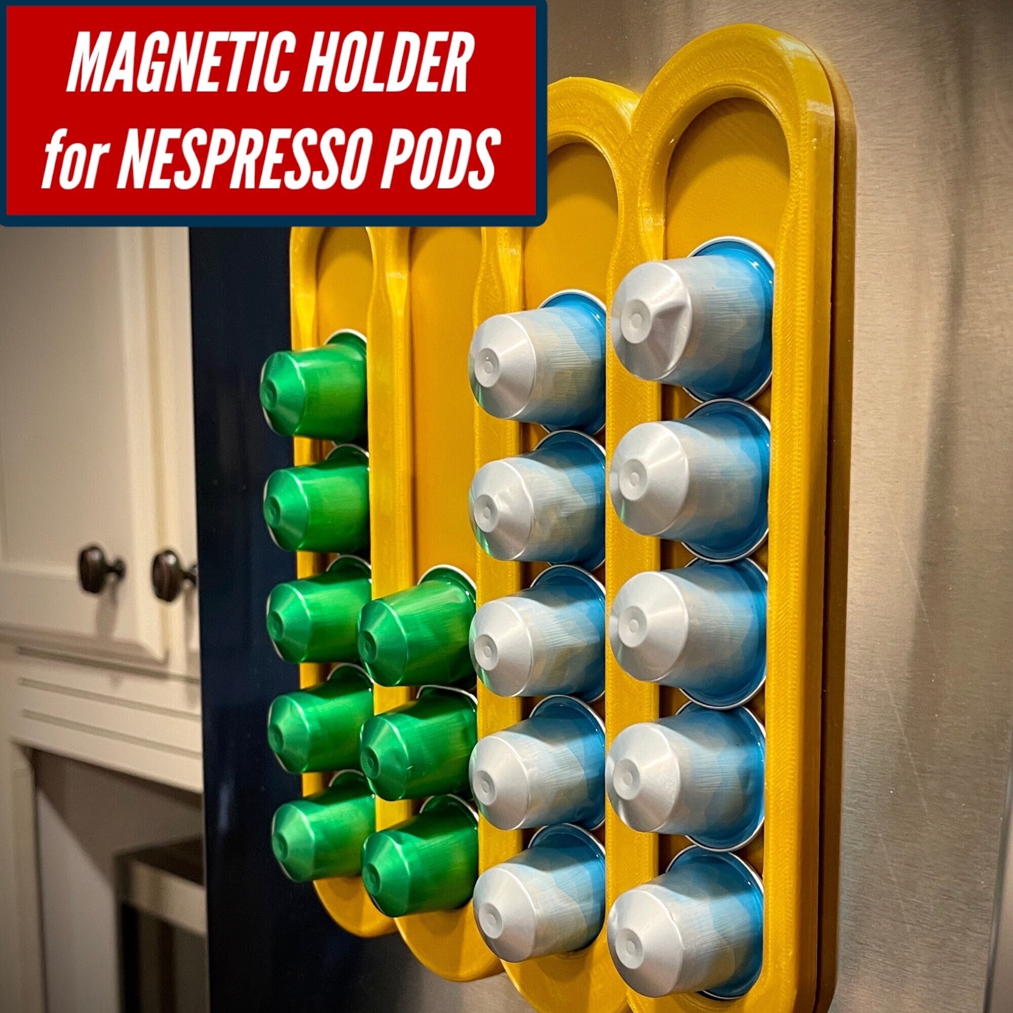  KEGII Magnetic Coffee Pod Holder, Wall Mount Large K Cup Keurig  Pod Organizer for Nespresso Vertuo Capsules, Coffee Basket Coffee Bar  Accessories Decor Storage Black Coffee Station : Home & Kitchen