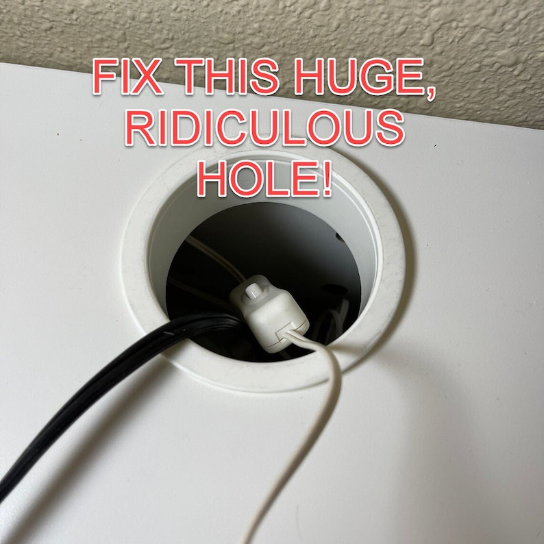 IKEA MICKE Desk Hole Cover Fits Right Into Open Wiring Hole Etsy