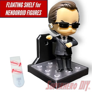 Floating Shelf for NENDOROID Figures | Fits 60mm base | Comes with Command strips!