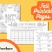 Fall Printables Fall Coloring Pages Monthly Calendar - Etsy