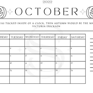 Fall Printables Fall Coloring Pages Monthly Calendar - Etsy