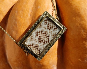 Real Western Diamondback Rattlesnake Shed Necklace