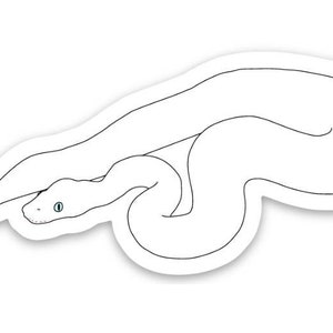Blue Eyed Leucistic Ball Python Sticker
