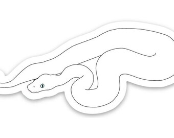 Blue Eyed Leucistic Ball Python Sticker