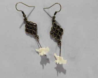 Real Copperhead Vertebrae Dangle Earrings