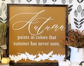 Autumn Signs, 24x24 MORE COLORS SIZES, Fall Sign, Fall decor, farmhouse decor, wood sign, autumn decor, pumpkin decor