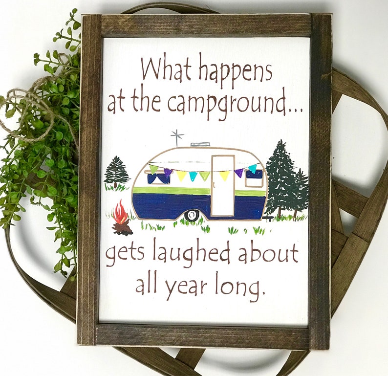 Camping Sign 9x12 Camper Decor Camper Sign Etsy