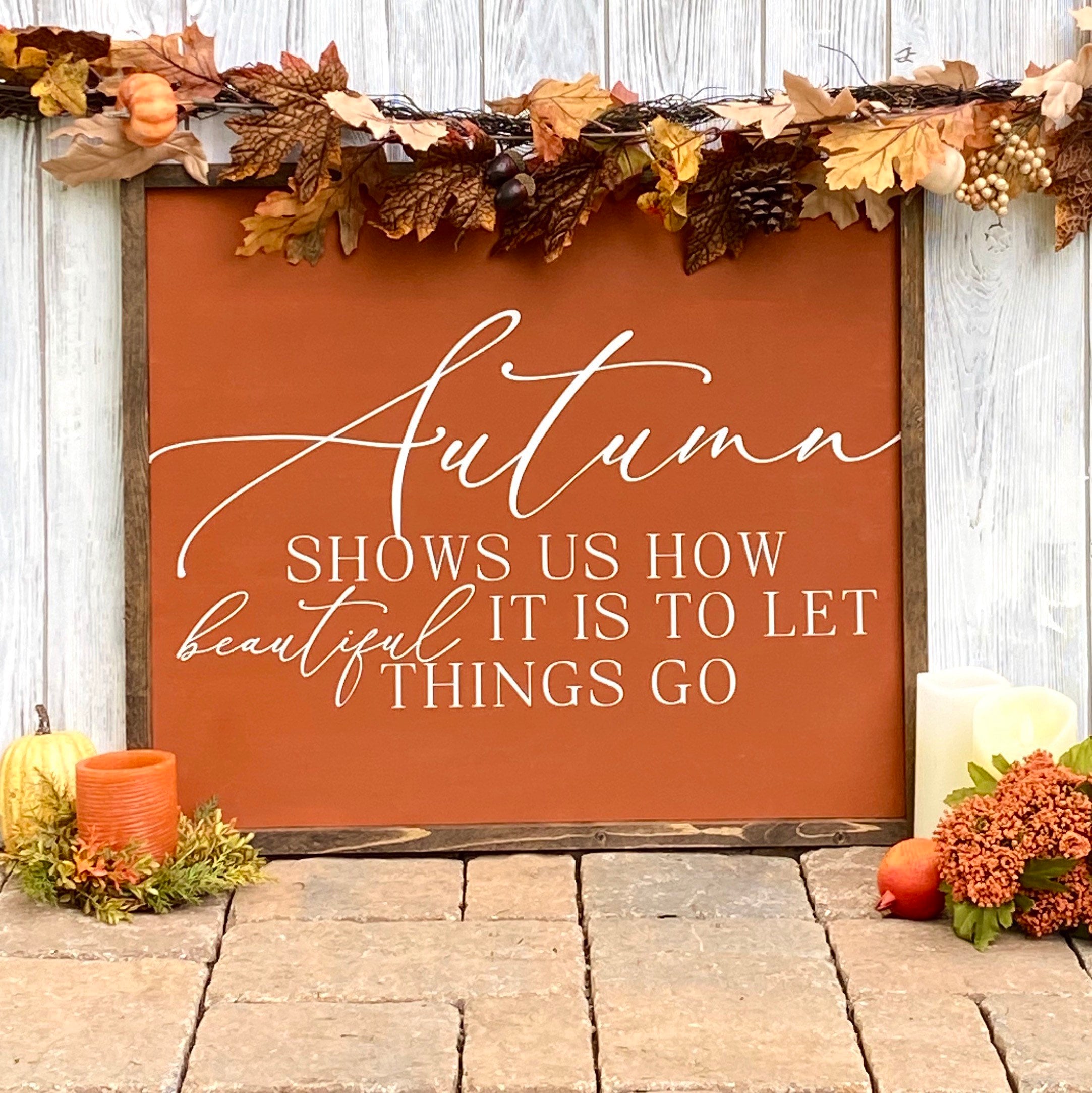 Autumn Signs 26x20 MORE COLORS & SIZES Fall Sign Fall Etsy