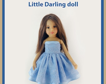 PDF Pattern and phototuorial of a dress for a Little Darling doll., made of cotton fabric