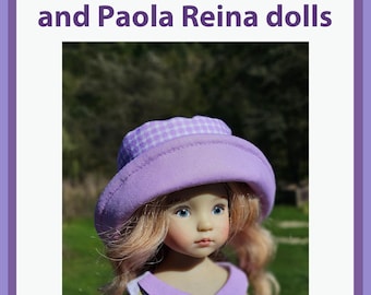 Patrón PDF gorro y fototutorial para muñeca Little Darling y Paola Reyna para una cabeza de 22-24 cm de diámetro, confeccionados en tela de algodón