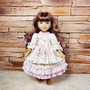 Enchanting Vintage-Style Layered Dress Set for Ruby Red Dolls