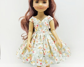 Little dress  for Ruby Red Dolls, hand-sewn from cotton