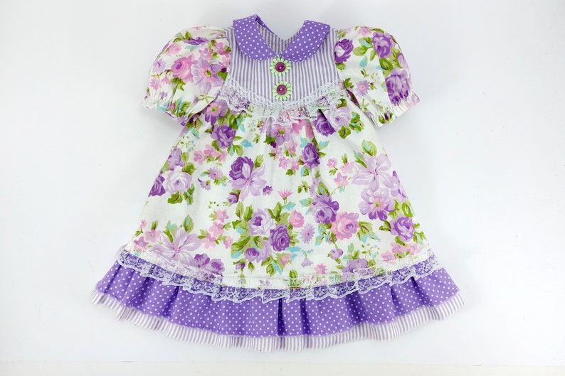 PDF Dress for Doll AG 18 Purple Made of Cotton Fabric - Etsy