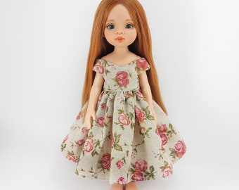 Clothes dress for dolls Paola Reina hand-sewn from cotton