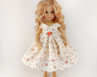 Dress  for Little Darling doll, pink, hand-sewn from cotton